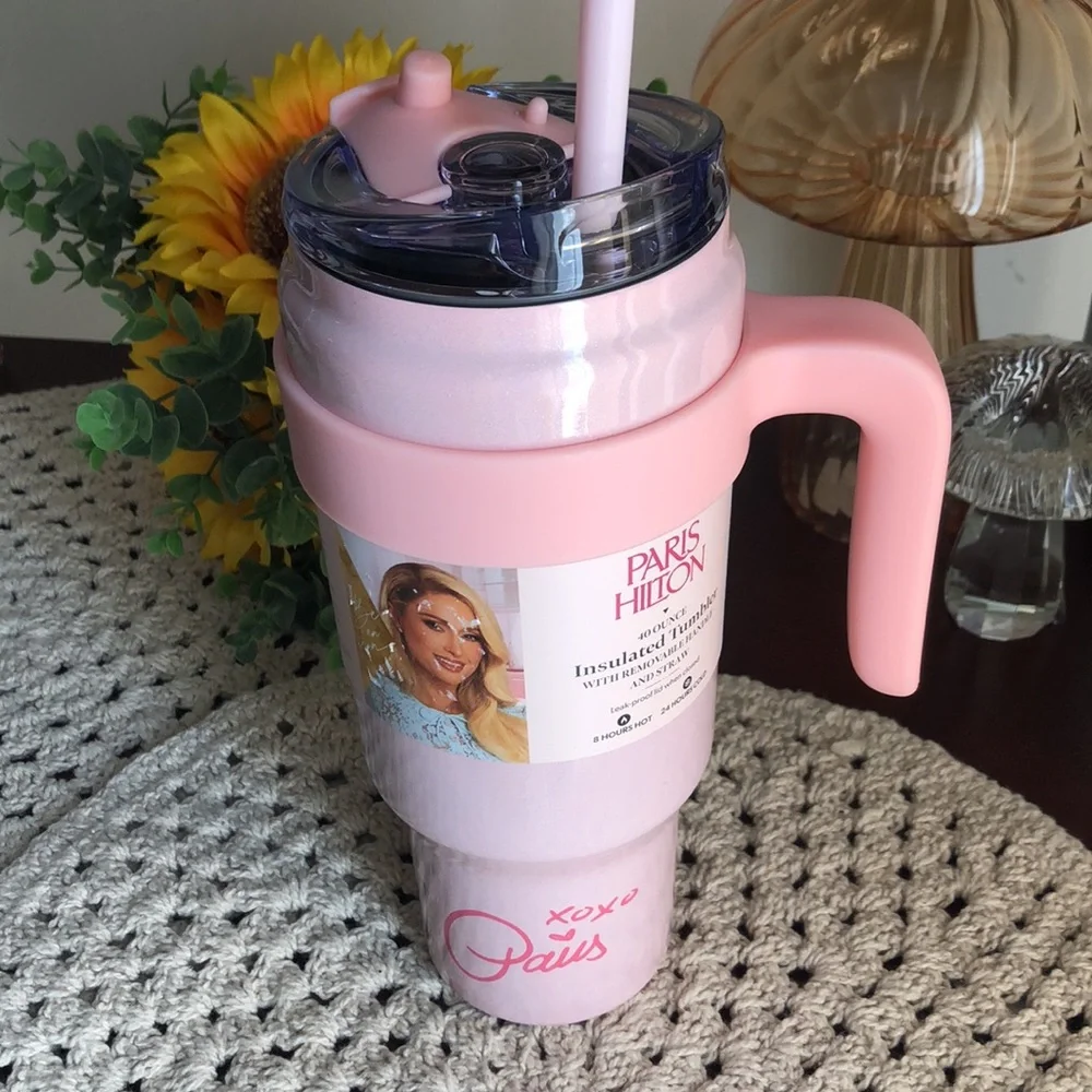 Paris Hilton Insulated 40 oz Pink Tumbler